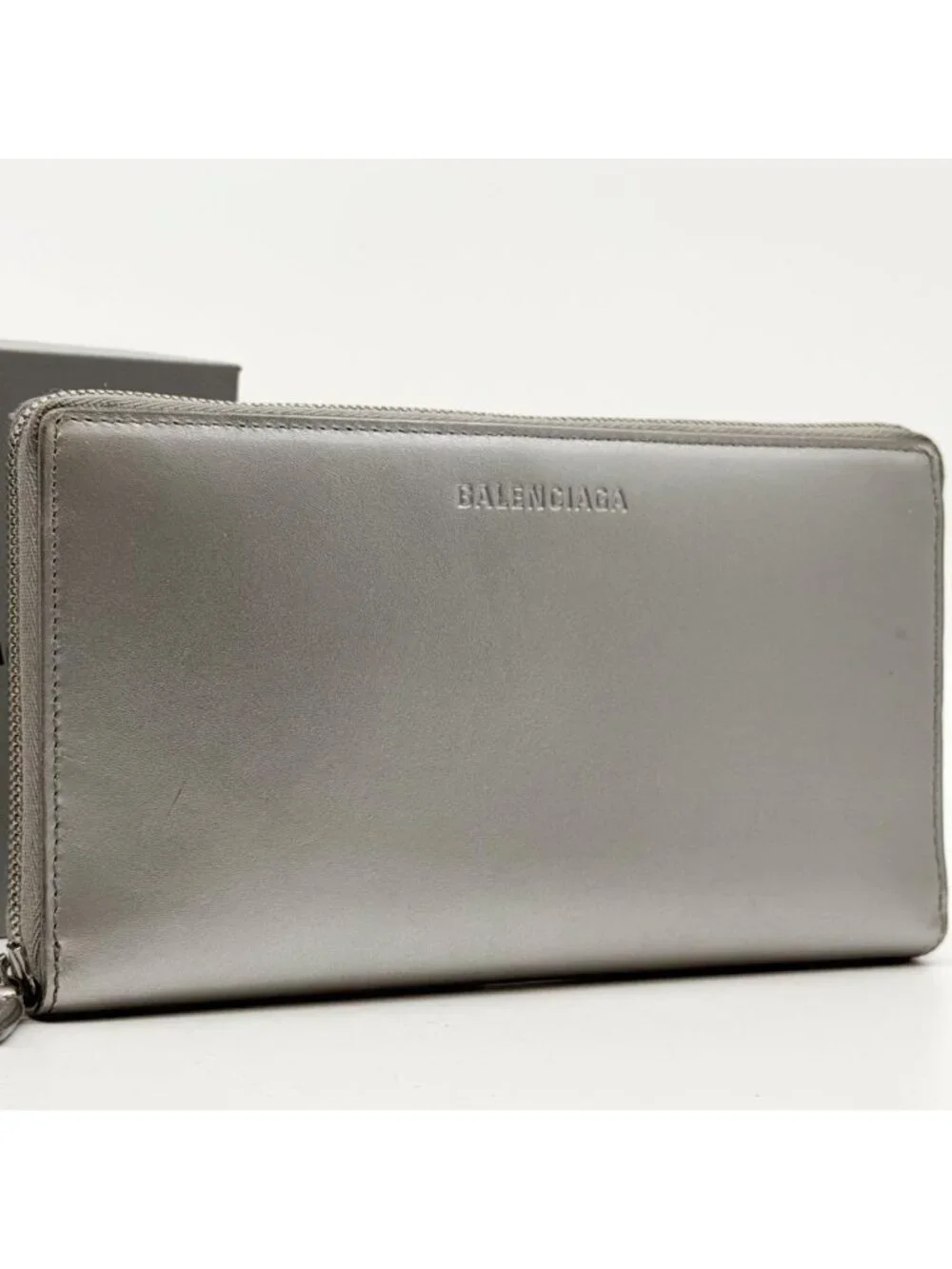 Balenciaga Continental Wallet Silver Everyday